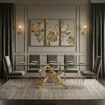 Reba Modern Grey Velvet & Gold Dining Chair (Set of 2) by VIG Furniture - View 8