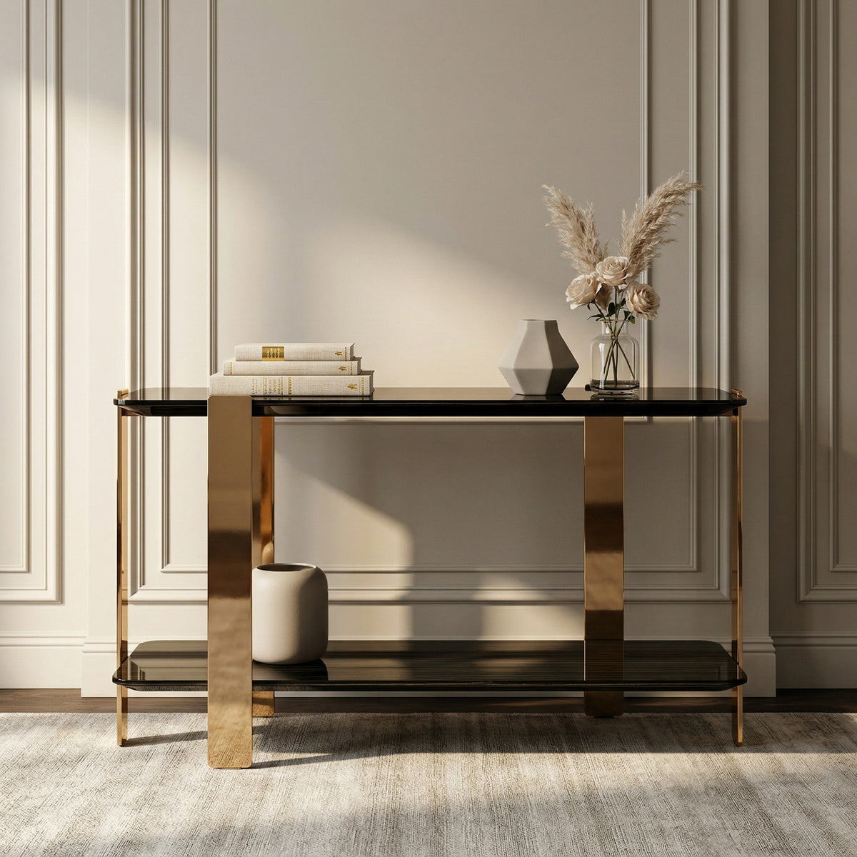 Leroy Modern Ebony & Rosegold Console Table by VIG Furniture - View 9
