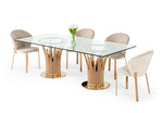 Paxton Modern Glass & Rosegold Dining Table by VIG Furniture - View 5