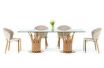 Paxton Modern Glass & Rosegold Dining Table by VIG Furniture - View 4
