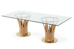 Paxton Modern Glass & Rosegold Dining Table by VIG Furniture - View 2