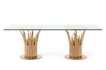 Paxton Modern Glass & Rosegold Dining Table by VIG Furniture - View 3