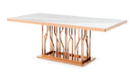 Marston Modern White Marble & Rosegold Dining Table by VIG Furniture - View 9