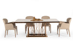 Marston Modern White Marble & Rosegold Dining Table by VIG Furniture - View 4