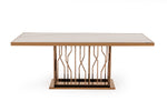 Marston Modern White Marble & Rosegold Dining Table by VIG Furniture - View 3