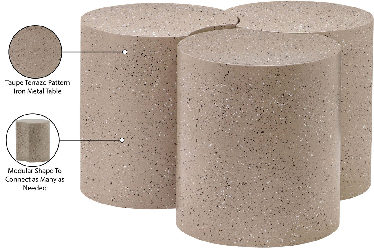 Dimple - 3 Piece Modular Coffee Table - Terazzo Finish