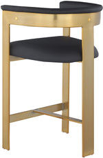 Romeo - Faux Leather Counter Stool With Gold Base (Set of 2)
