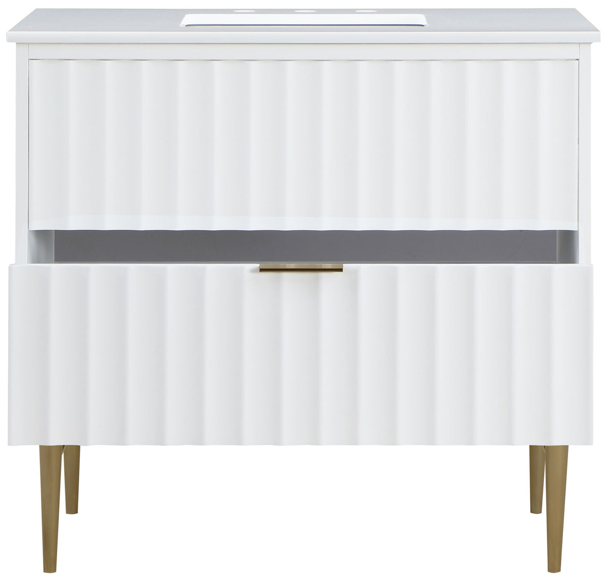 Modernist - Bathroom Vanity With Gold Legs