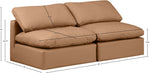 Indulge - Faux Leather 2 Seat Modular Armless Sofa
