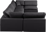 Comfy - 6 Piece Faux Leather Modular Armless Sectional