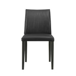 Velena - Full Back Top Grain Leather Upholstered Wood Dining Chairs (Set of 2) - Black