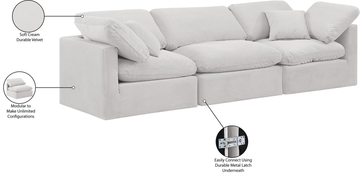 Indulge - Velvet 3 Seat Modular Sofa