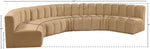 Arc - Velvet 7 Piece U-Shaped Modular Sofa