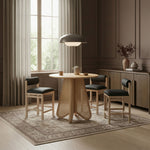 Butterfly - Solid Wood And Natural Cane Table With Natural Top