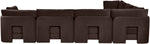 Hammond - Velvet Performance Fabric Upholstered 6 Piece Corner Sectional