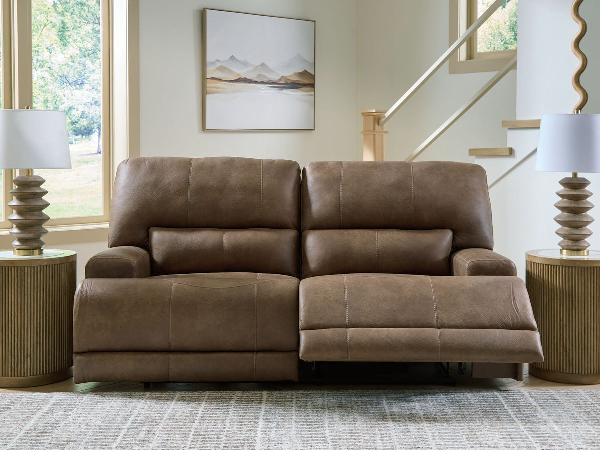 Beckley Place - 2 Seat Power Reclining Sofa With Adjustable Headrest - Earth