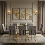 Legend Modern Grey Fabric & Gold Dining Chair (Set of 2) by VIG Furniture - View 9