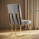 Legend Modern Grey Fabric & Gold Dining Chair (Set of 2) by VIG Furniture - View 7