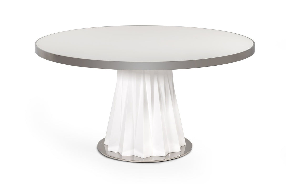 Cabaret Modern White Round Dining Table by VIG Furniture - View 6