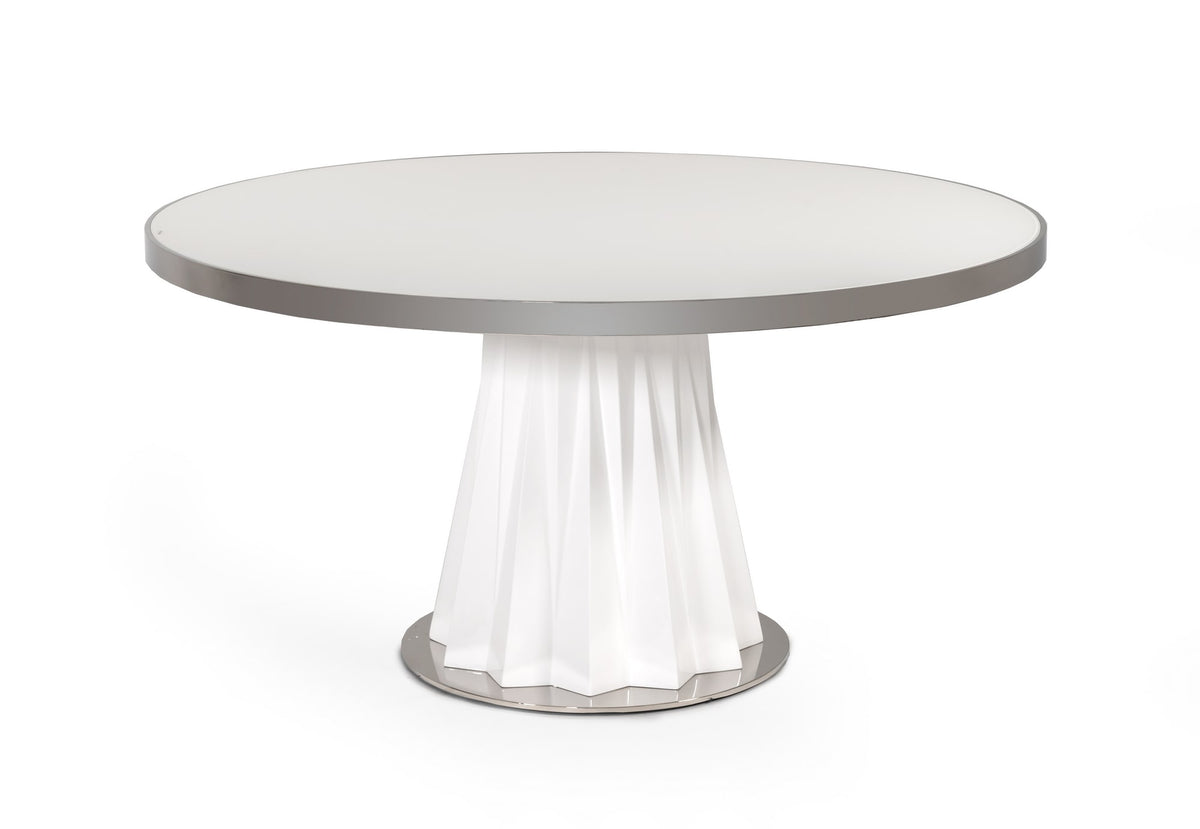 Cabaret Modern White Round Dining Table by VIG Furniture - View 5