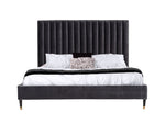 Hemlock - Modern Dark Grey Velvet Bed by VIG Furniture - View 3