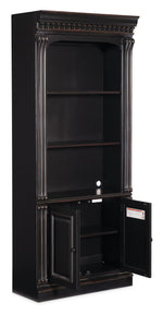 Telluride - Bunching Bookcase (With Doors) - Black