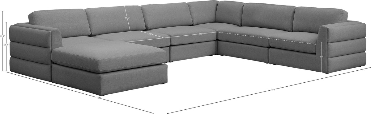 Beckham - 7 Piece Modular Sectional With Chaise
