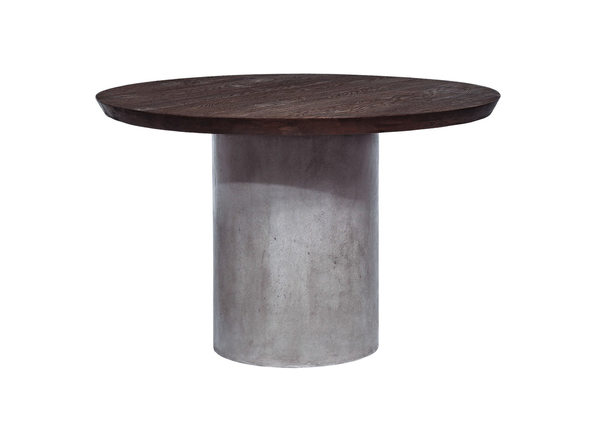 Renzo Modern Round Oak & Concrete Dining Table by VIG Furniture - View 10