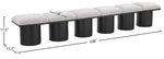 Pavilion - 6 Piece Modular Bench With Black Base