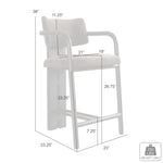 Aaliyah - 26" Counter Height Barstool - Brown / Espresso