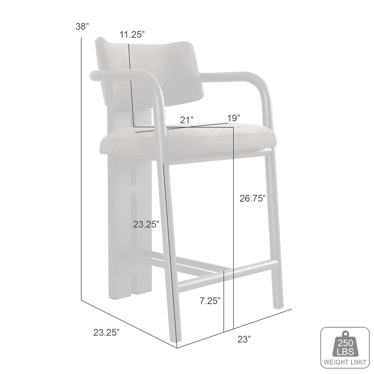Aaliyah - 26" Counter Height Barstool - Brown / Espresso