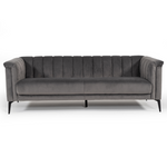Jeremy Modern Grey Velvet Sofa by VIG Furniture - View 1