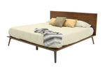 Eastern King Carmen + Marshall Mid-Century Modern Walnut Bed + Nightstands Set