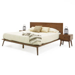 Eastern King Carmen + Marshall Mid-Century Modern Walnut Bed + Nightstands Set by VIG Furniture - View 1