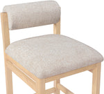 Roundhill - Fabric Counter Stool - Natural Frame