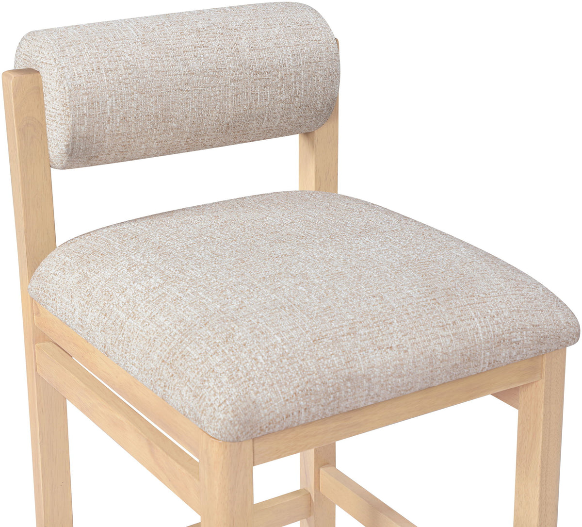 Roundhill - Fabric Counter Stool - Natural Frame