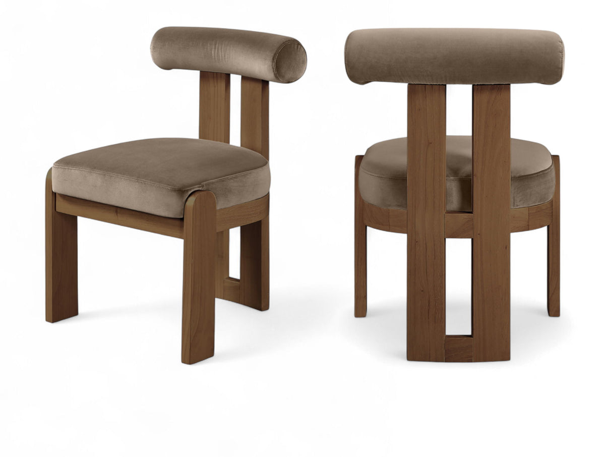 Arienzo - Performance Fabric Upholstered Dining Chair (Set of 2) - Walnut Base