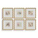 Garden Mist - Framed Canvases (Set of 6) - Gold / Pink