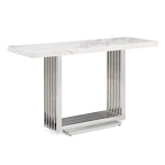 Kingsley Modern Marble & Stainless Steel Console Table by VIG Furniture - View 1