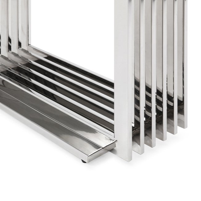 Kingsley Modern Marble & Stainless Steel Console Table by VIG Furniture - View 6