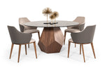 Rackham Mid-Century Walnut Round Dining Table by VIG Furniture - View 7
