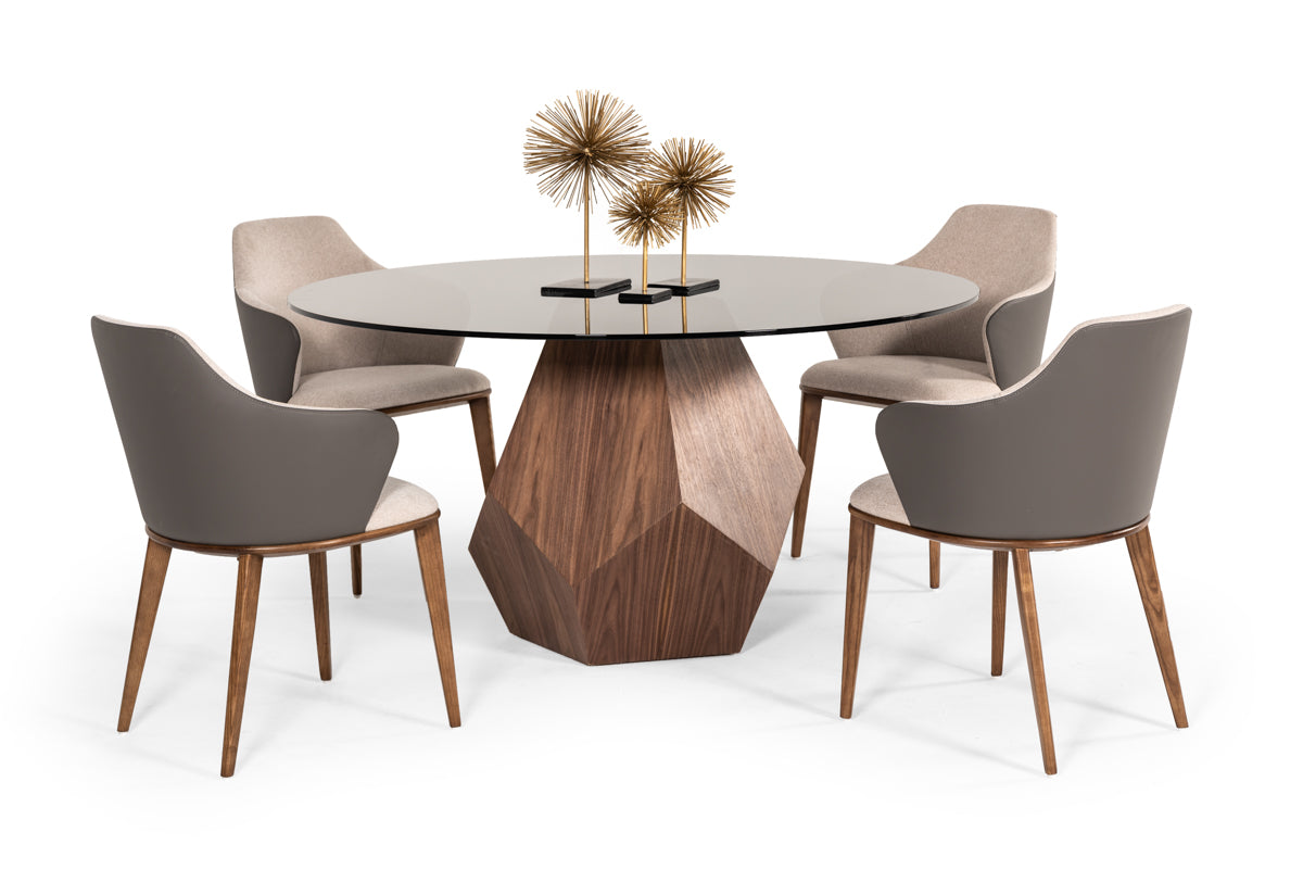 Rackham Mid-Century Walnut Round Dining Table by VIG Furniture - View 7