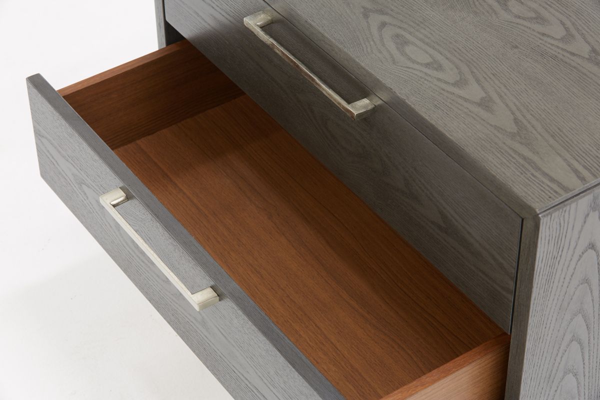 Eastern King Soria Modern Grey Wash Bedroom Set