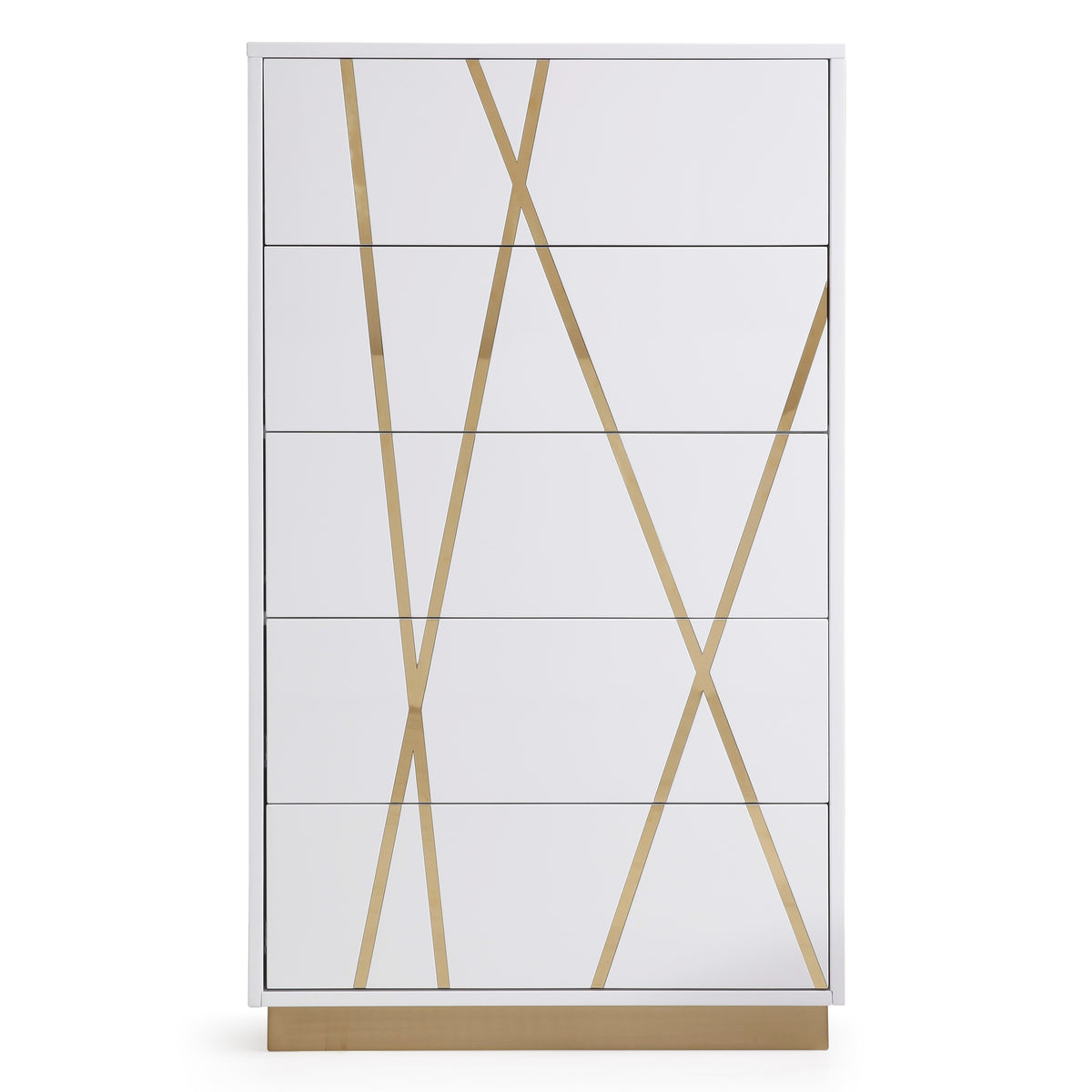 Nixa Modern White & Gold Chest by VIG Furniture - View 1