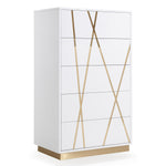 Nixa Modern White & Gold Chest by VIG Furniture - View 2