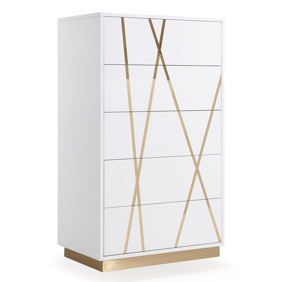 Nixa Modern White & Gold Chest by VIG Furniture - View 2