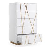 Nixa Modern White & Gold Chest by VIG Furniture - View 3