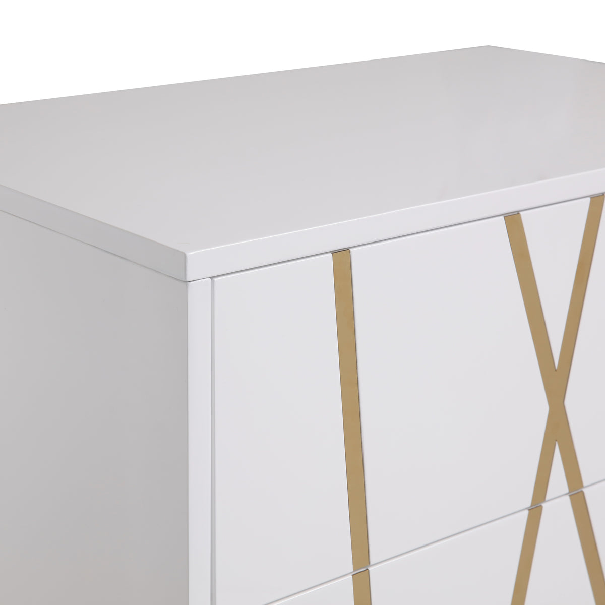 Nixa Modern White & Gold Chest by VIG Furniture - View 5
