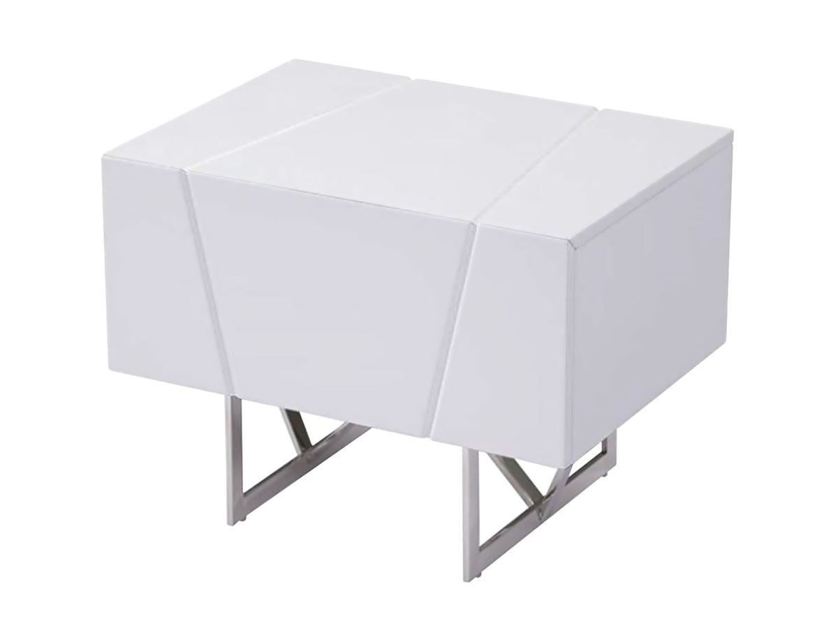 Chrysler Modern White Nightstand by VIG Furniture - View 2