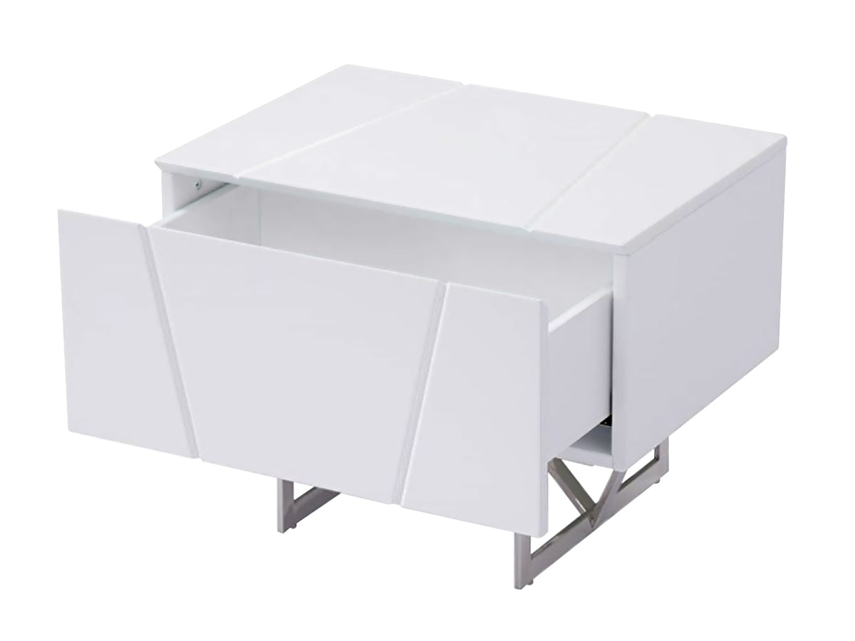 Chrysler Modern White Nightstand by VIG Furniture - View 3